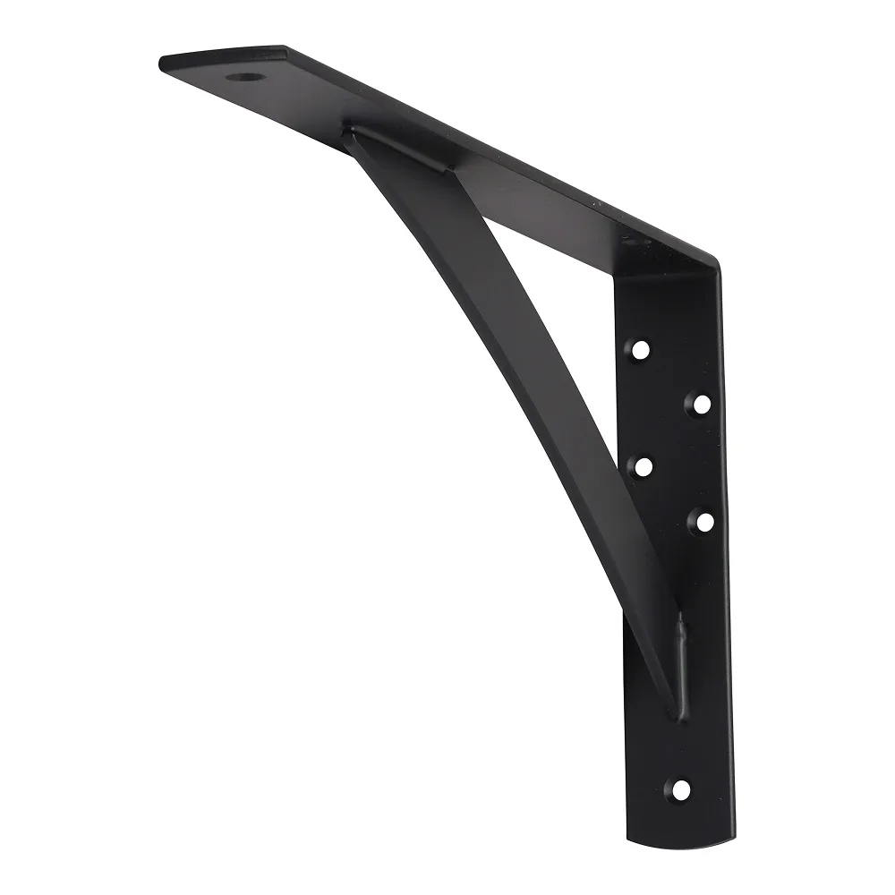 カウンターブラケット ブラック（壁側200×天井側400x幅38㎜、厚さ4.5