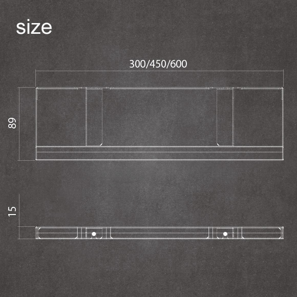 壁掛けシェルフ 300mm フルセット（天板＋下カバー）カベレスト | 壁面