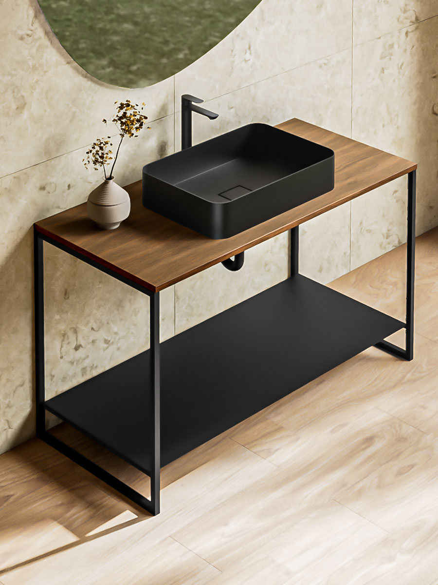 フラム W1180 オーク×ブラックPB | 洗面台 | 住宅設備機器（洗面台）の