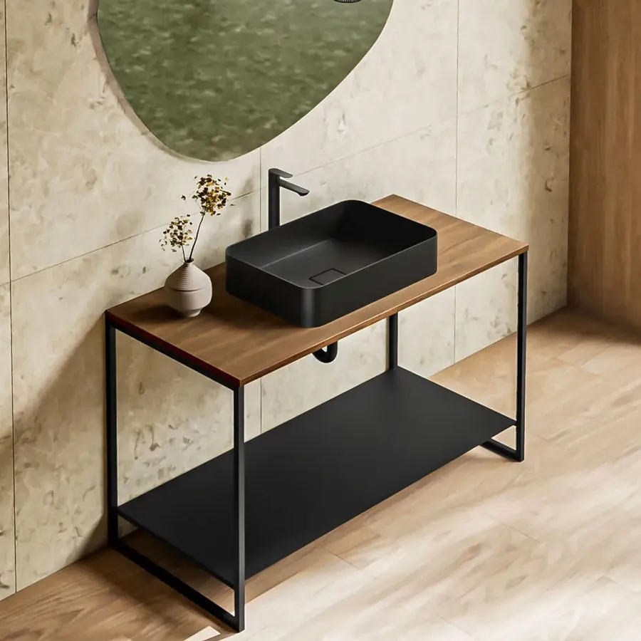 フラム W1180 オーク×ブラックPB | 洗面台 | 住宅設備機器（洗面台）の