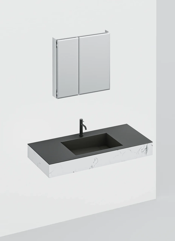 ラヴィタスW1200 ブラック×カラカッタ | 洗面台 | 住宅設備機器（洗面