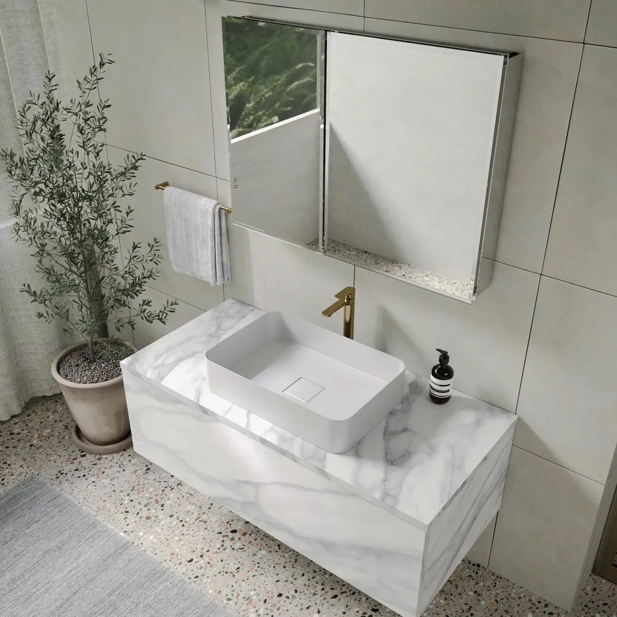 エレヴェール W1180 ビアンコ×ボウルマットホワイト | 洗面台 | 住宅