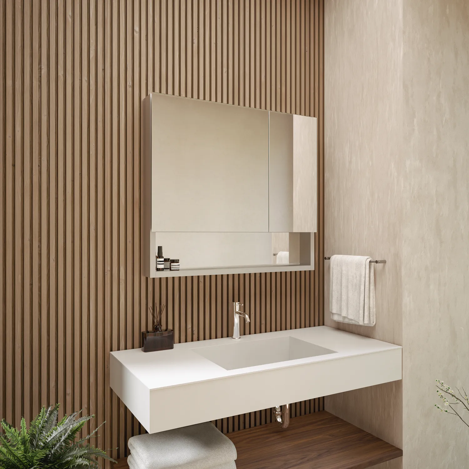 KOHLER ベルデラ W900シェルフ | ミラー | 住宅設備機器（洗面台）の