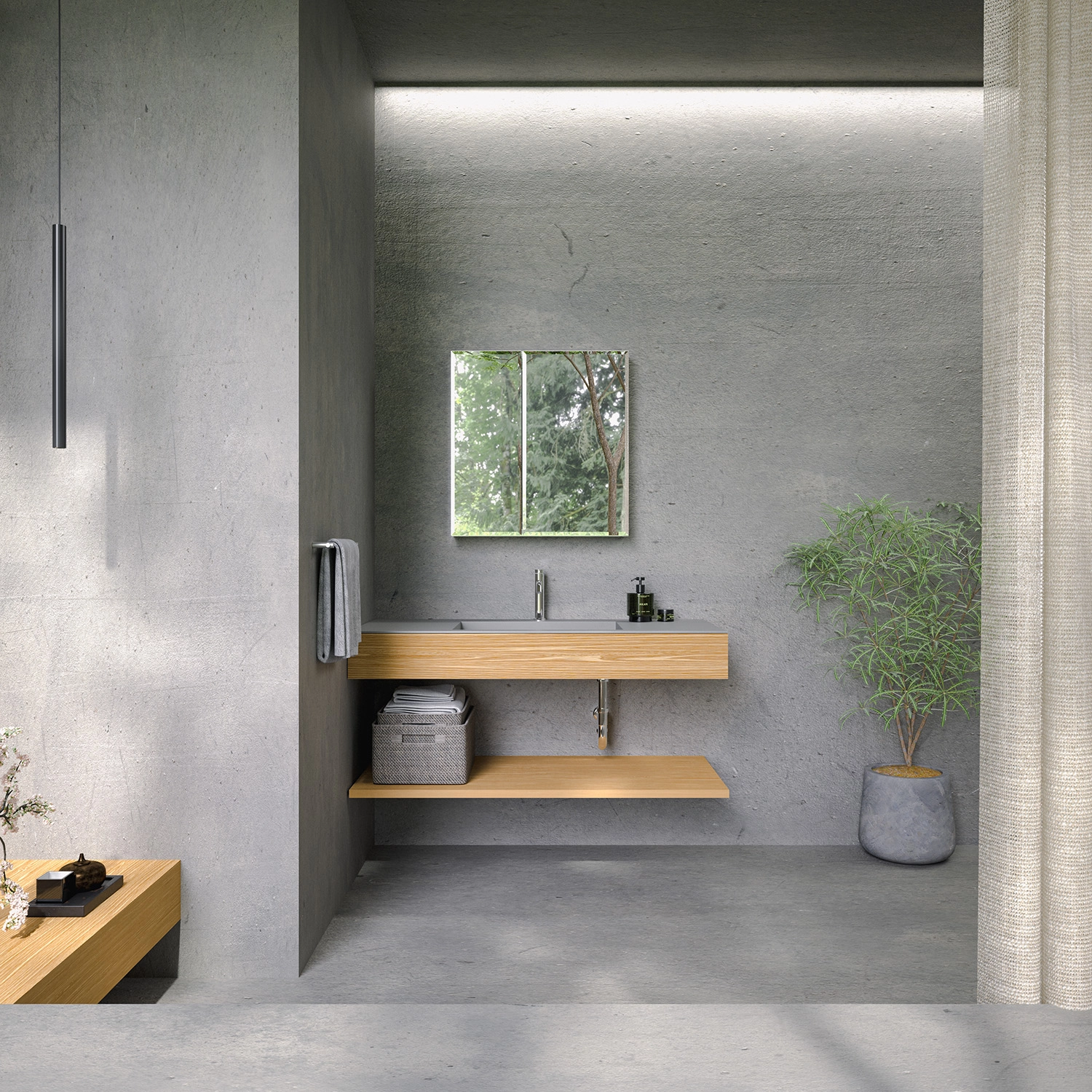 ラヴィタスW1200 グレー×オーク | 洗面台 | 住宅設備機器（洗面台）の