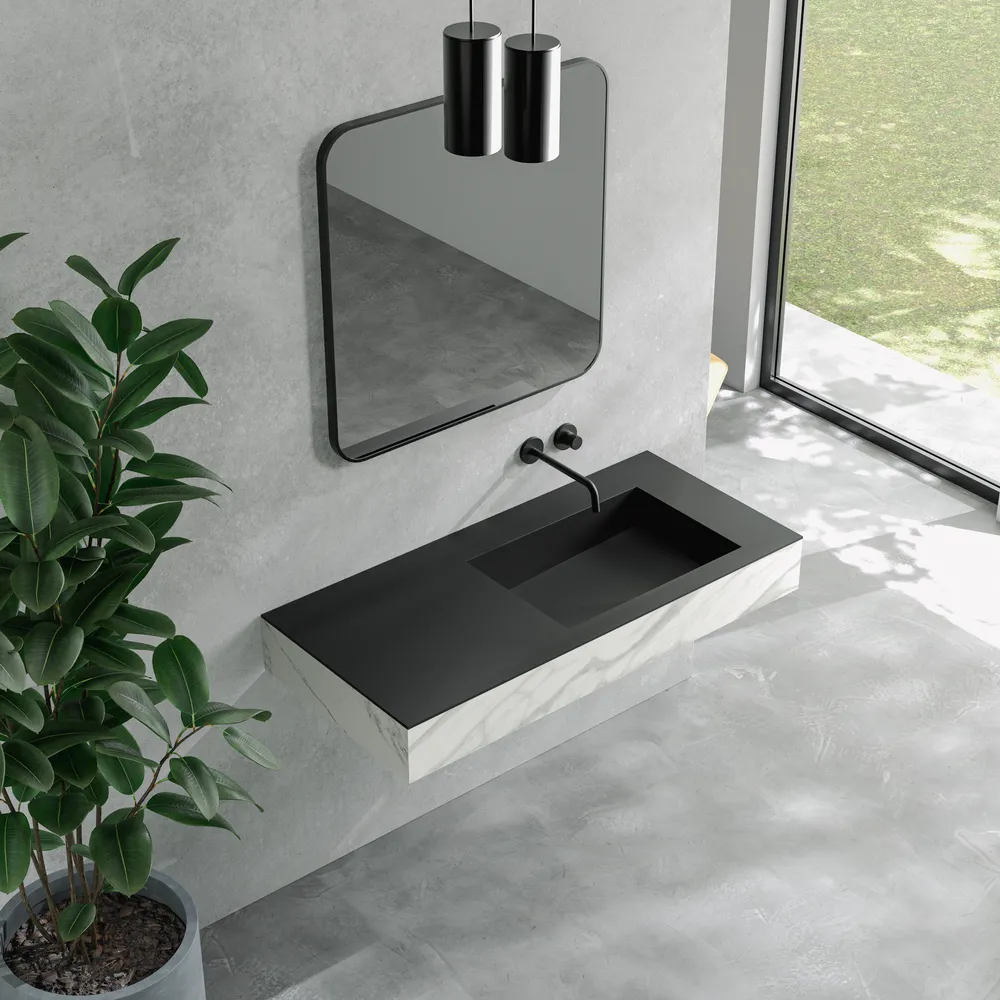 ラヴィタスW1200 ブラック×カラカッタ | 洗面台 | 住宅設備機器（洗面