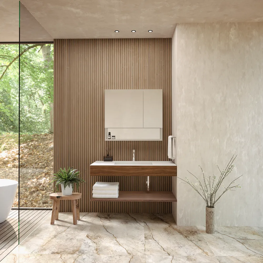 ラヴィタスW1200 ブラック×ウォールナット | 洗面台 | 住宅設備機器