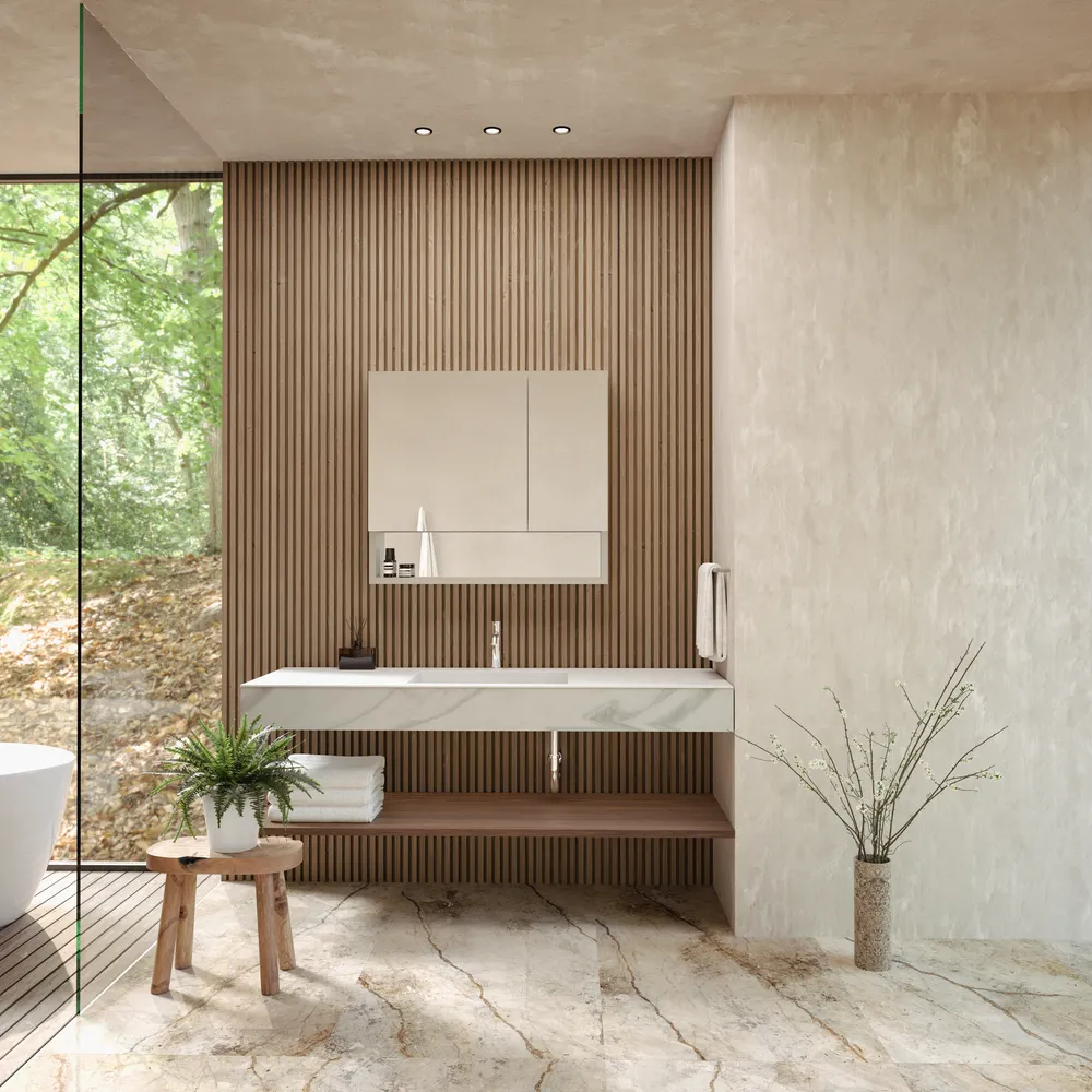 ラヴィタスW1650 ホワイト×ウォールナット | 洗面台 | 住宅設備機器