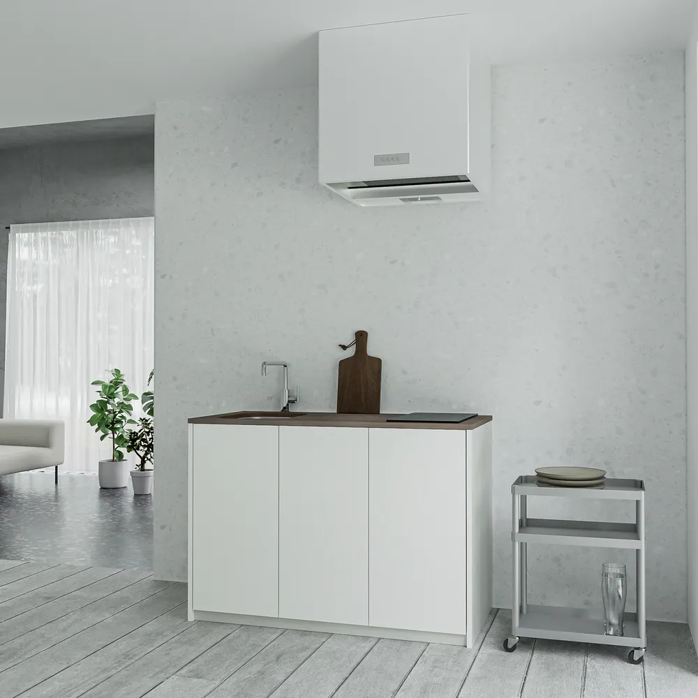 ピッコロプラス W1200 ホワイト アイランド型 左シンク コンロ無し