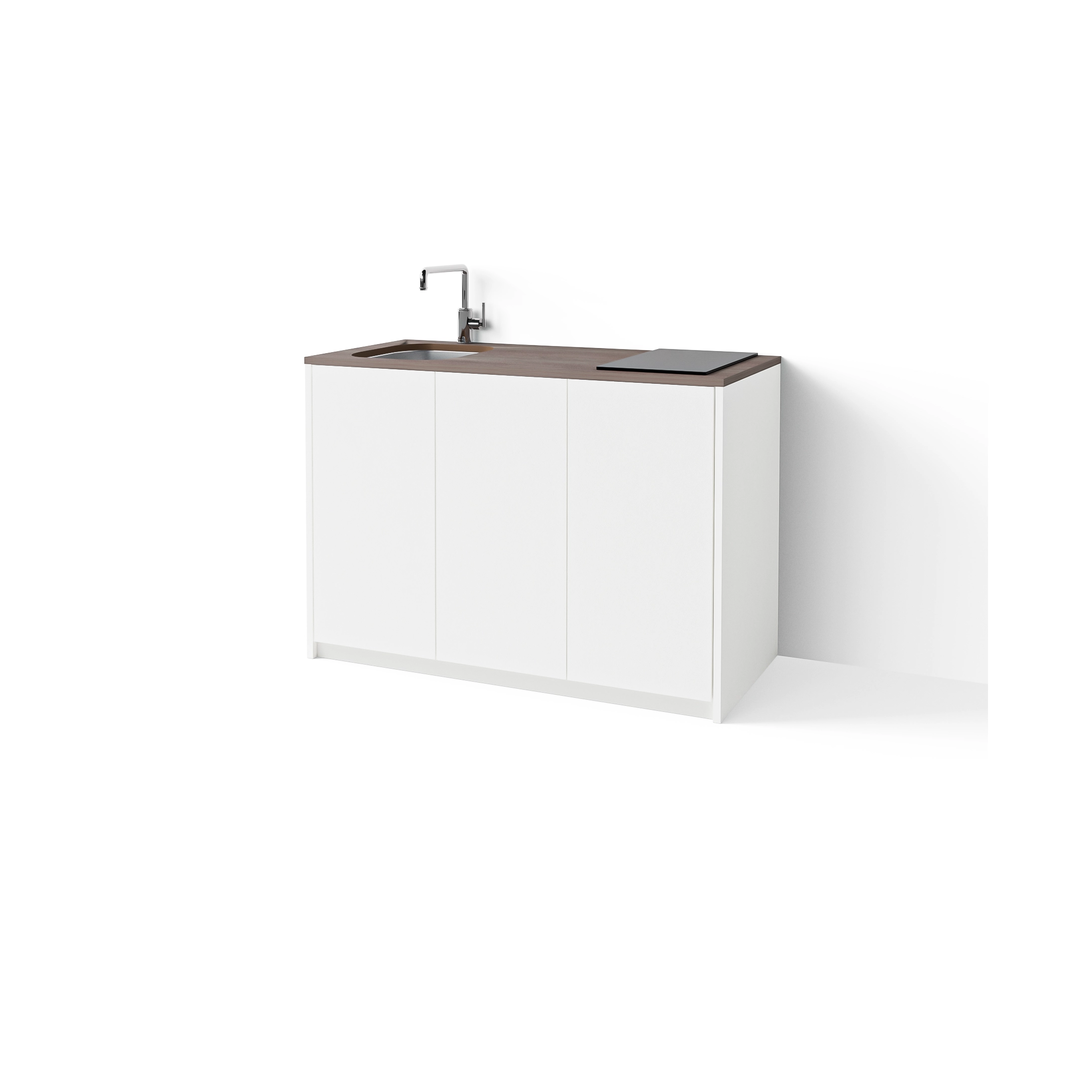 ピッコロプラス W1200 ホワイト ウォール型 右シンク コンロ無し