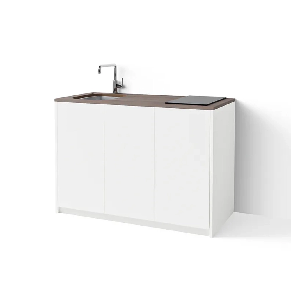 ピッコロプラス W1200 ホワイト アイランド型 左シンク コンロ無し